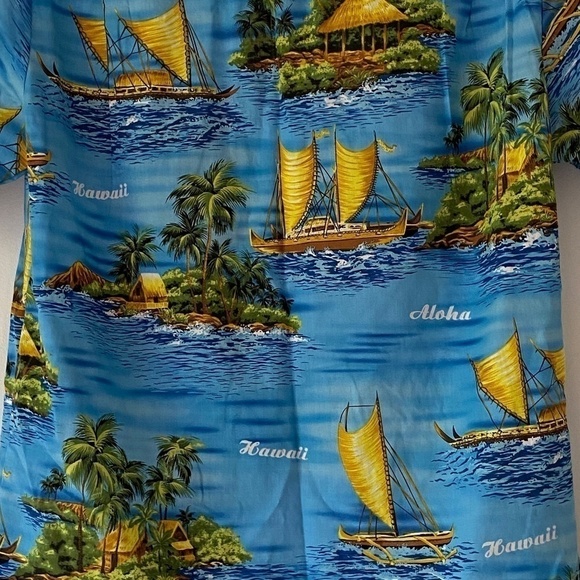 Vintage made in Hawaii Royal Creations single stitch Hawaiian Shirt size M - Picture 5 of 8